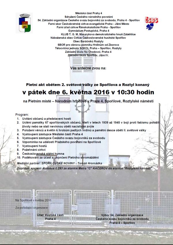 Pozvnka na pietn akt 2016