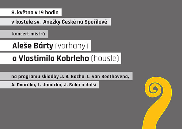 Pozvnka na koncert Varhany a housle